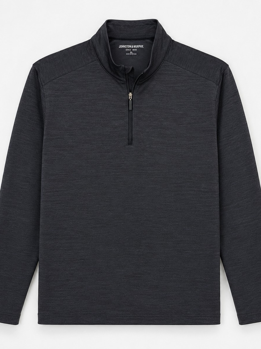 Johnston & Murphy Men’s XL Quarter Zip Pullover Charcoal Gray PerformanceStretch